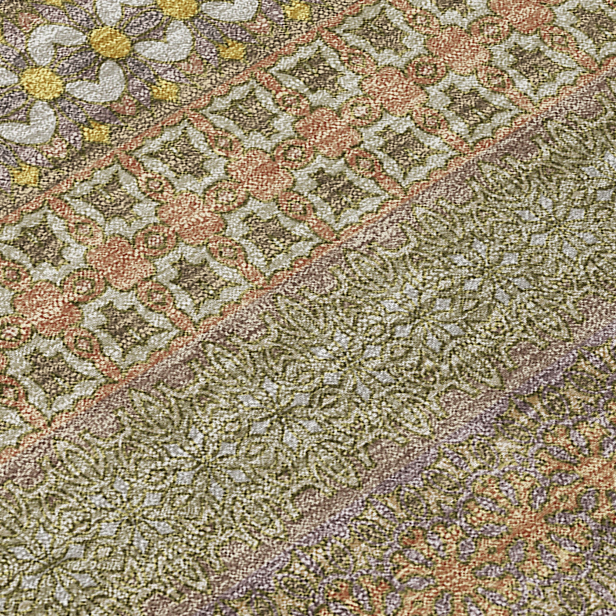 10' X 14' Khaki Striped Washable Non Skid Indoor Outdoor Area Rug