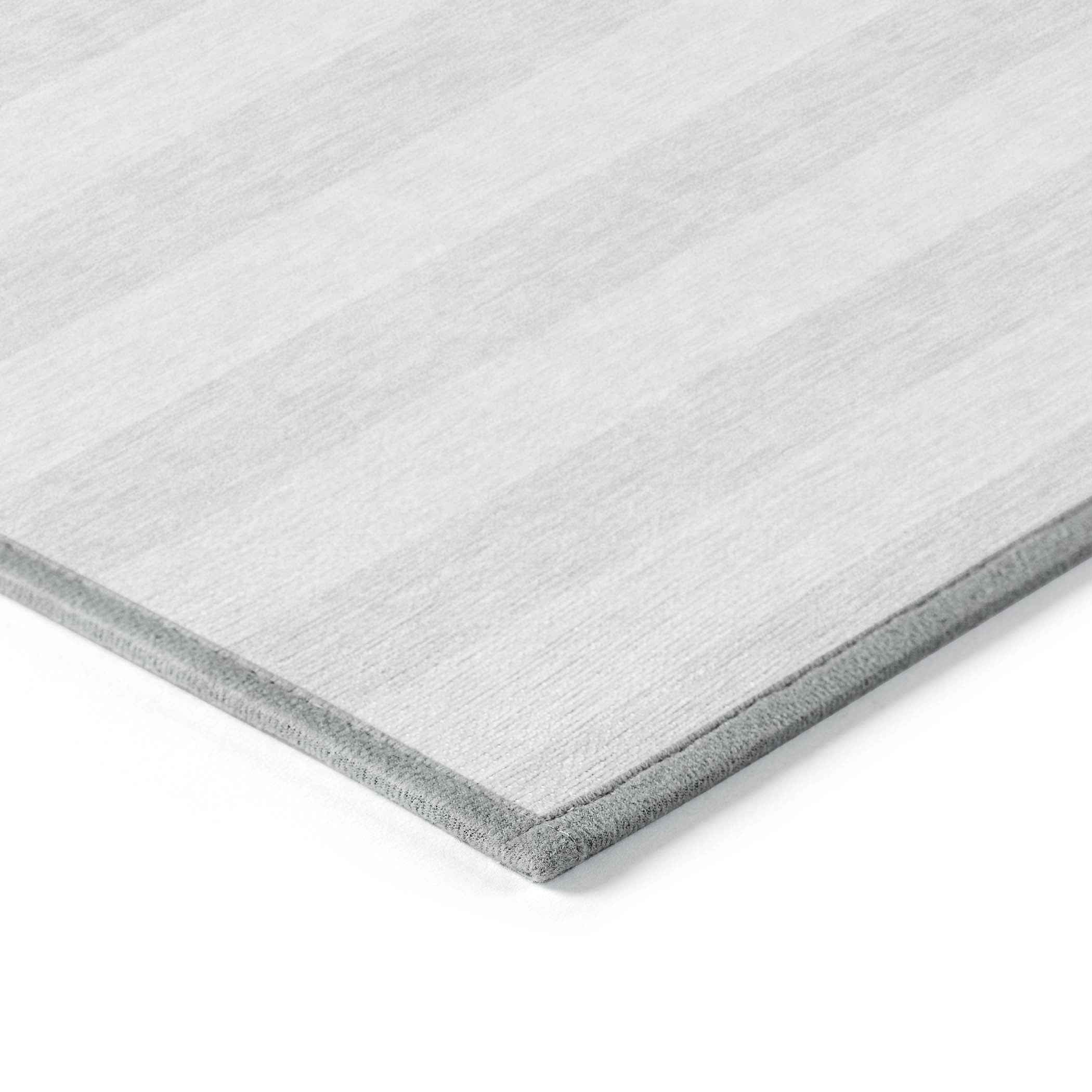 10' X 14' Ivory Striped Washable Indoor Outdoor Area Rug