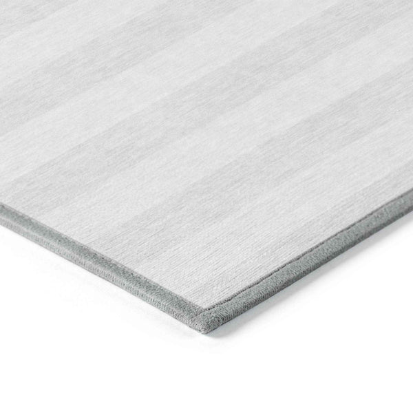 2' X 8' Ivory Striped Washable Indoor Outdoor Runner Rug