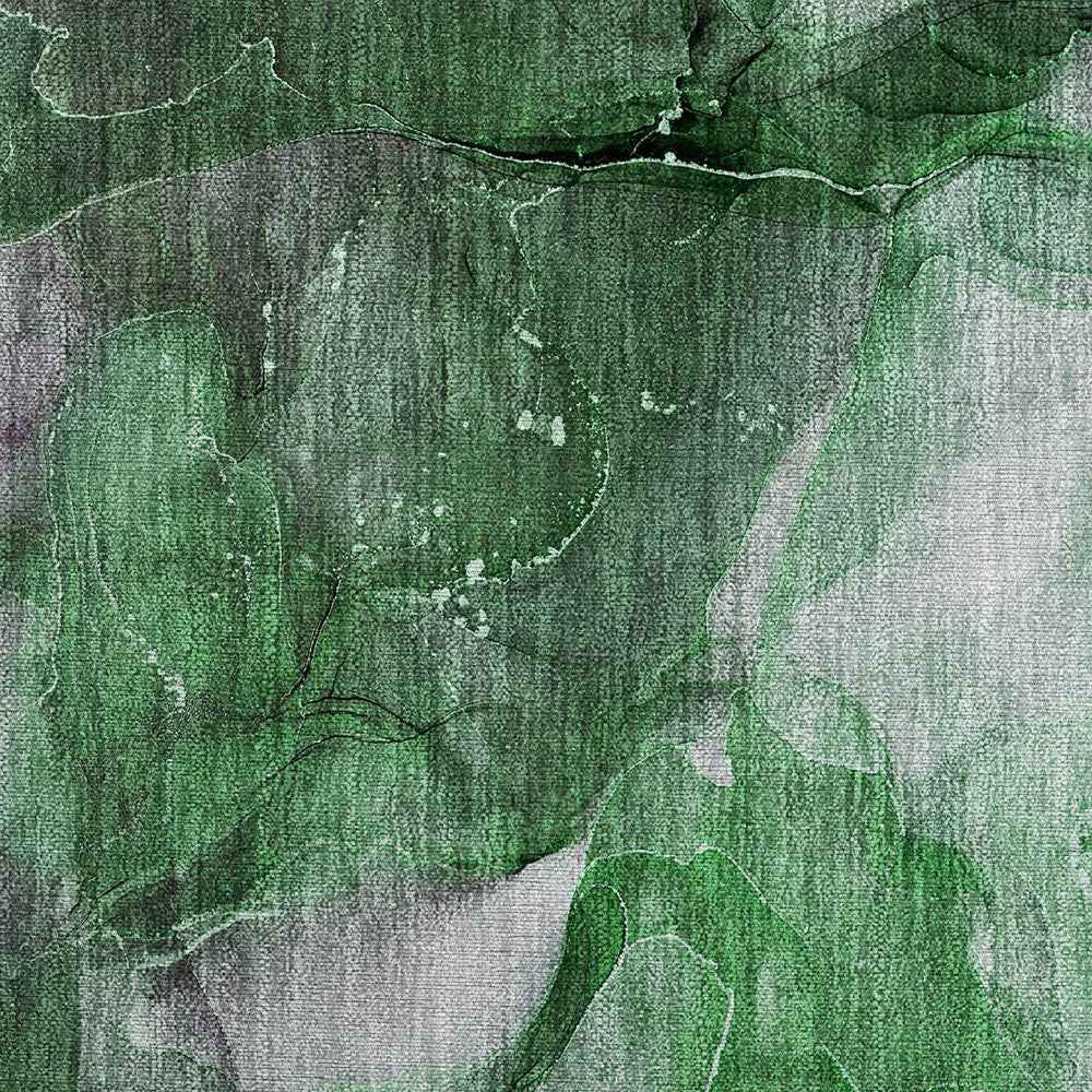 2' X 3' Emerald Abstract Washable Non Skid Indoor Outdoor Area Rug