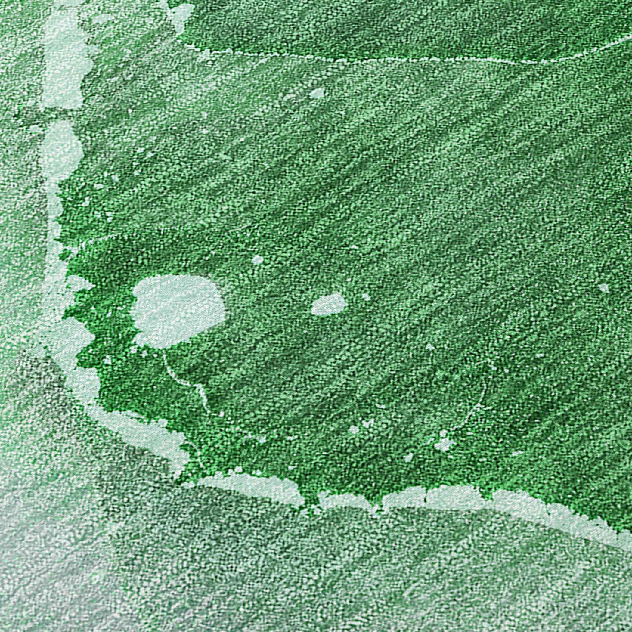 8' Runner Emerald Abstract Washable Non Skid Indoor Outdoor Runner Rug