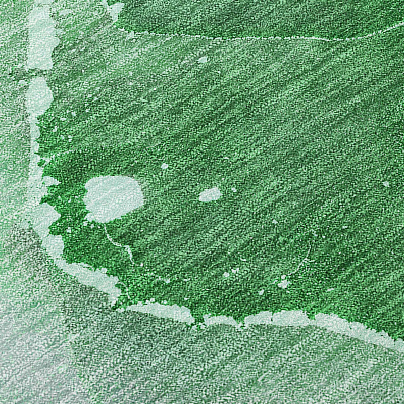 8' Runner Emerald Abstract Washable Non Skid Indoor Outdoor Runner Rug