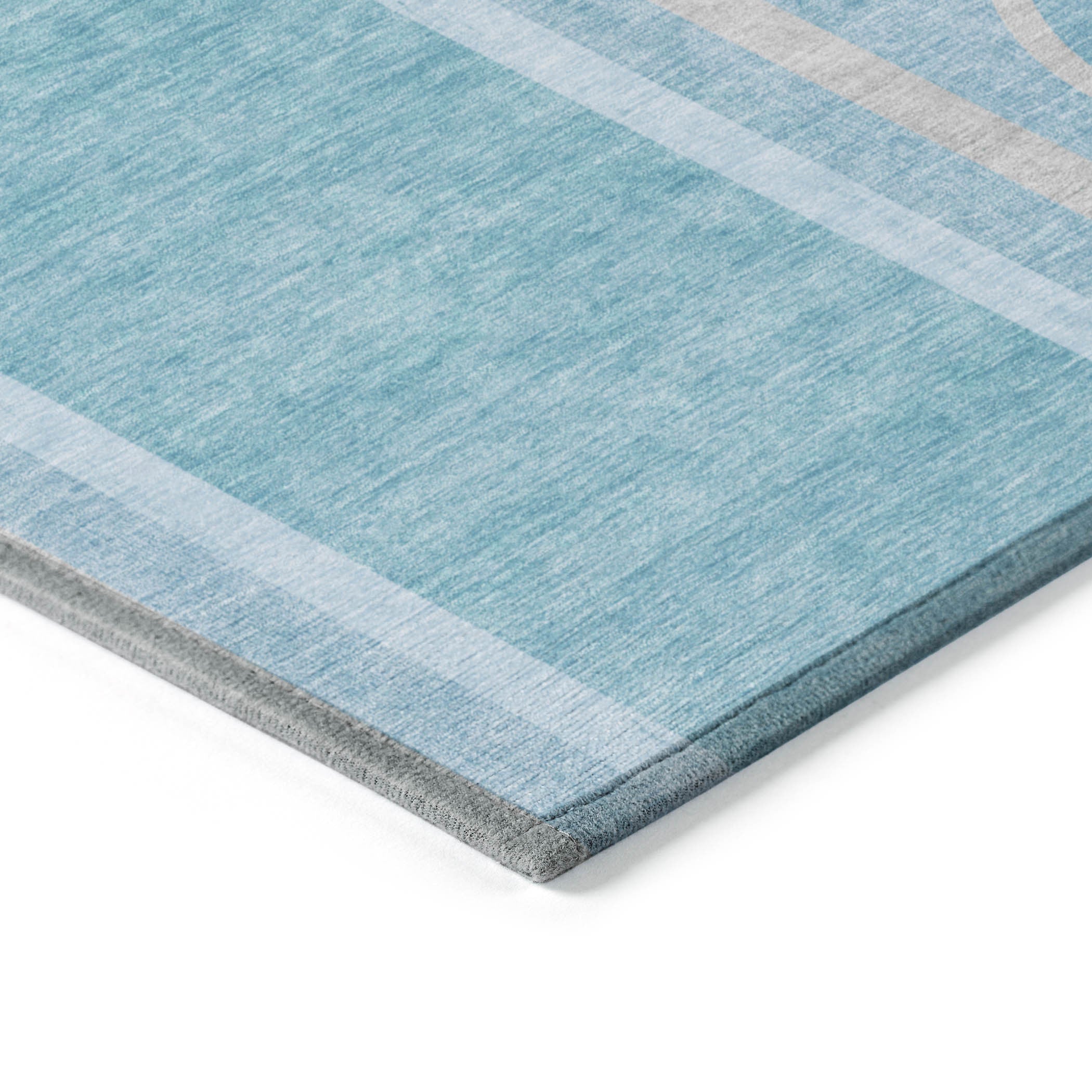 10' X 14' Teal Abstract Washable Indoor Outdoor Area Rug - Sports & Outdoor
