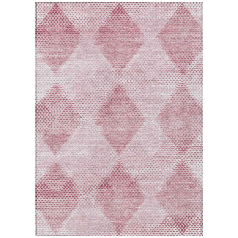 10' X 14' Merlot Geometric Washable Non Skid Indoor Outdoor Area Rug