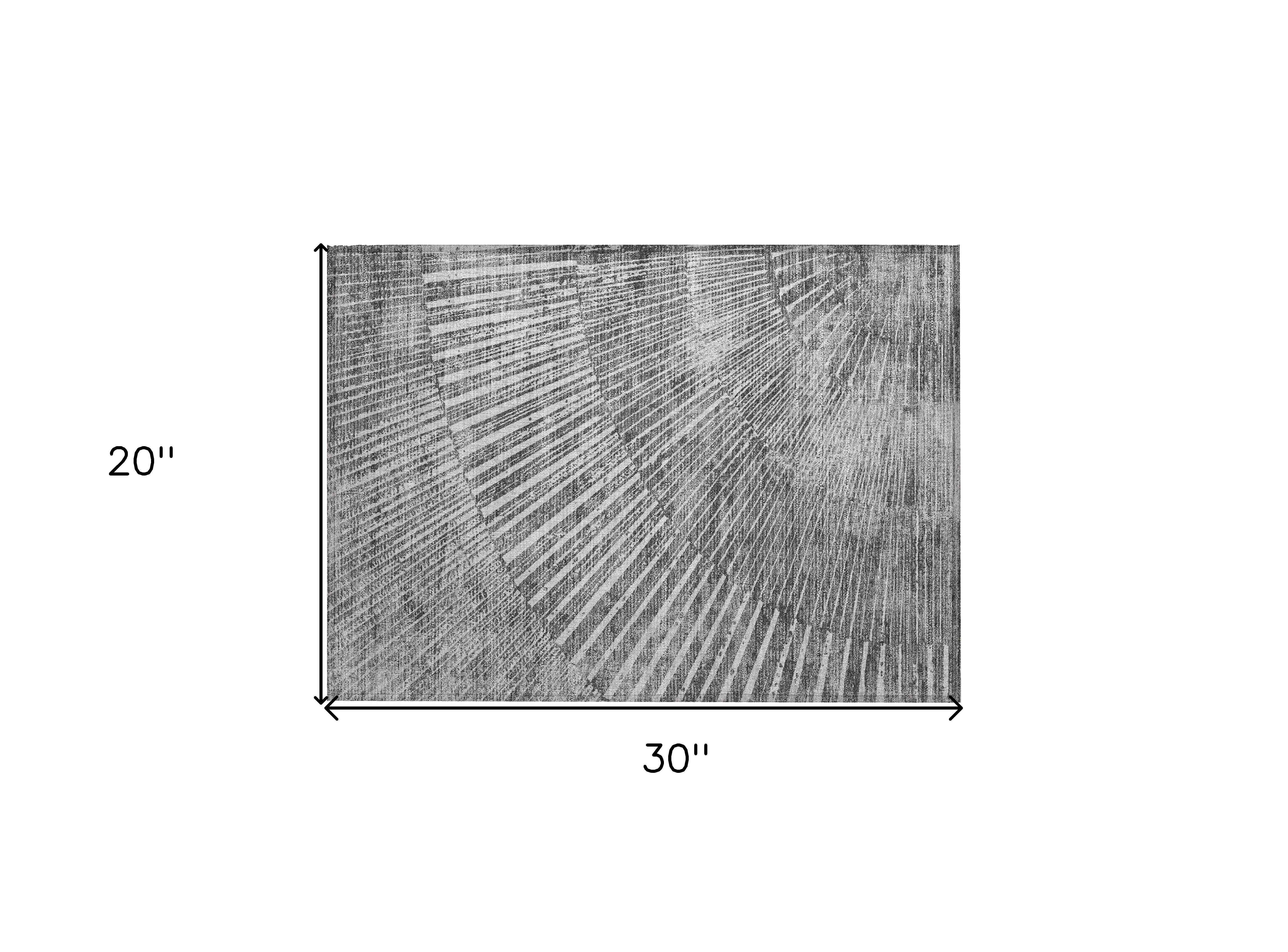 2' X 3' Gray and Ivory Abstract Washable Non Skid Indoor Outdoor Area Rug