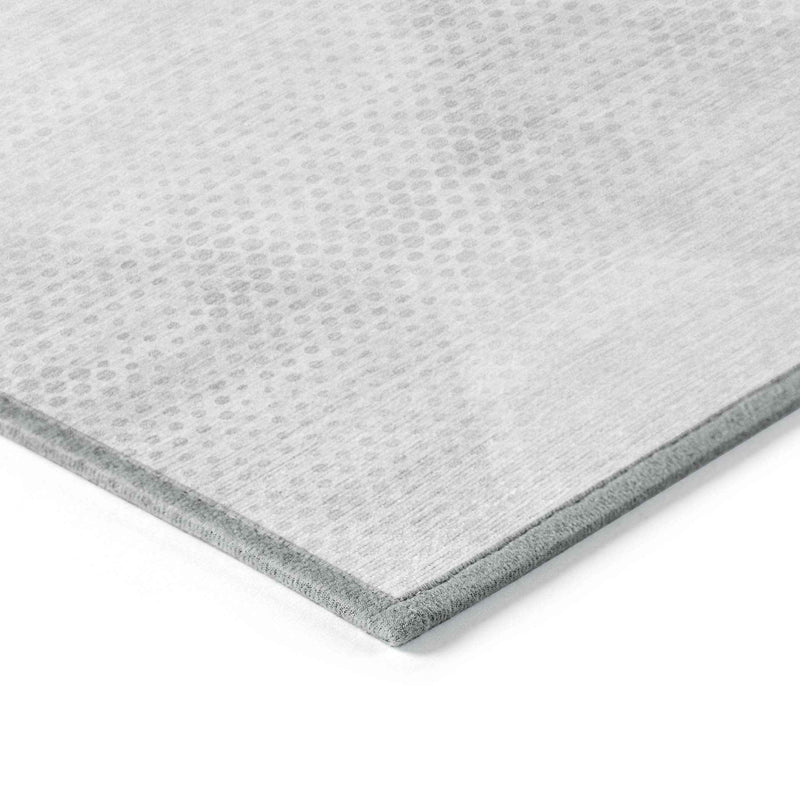 3' X 5' Ivory Geometric Washable Non Skid Indoor Outdoor Area Rug