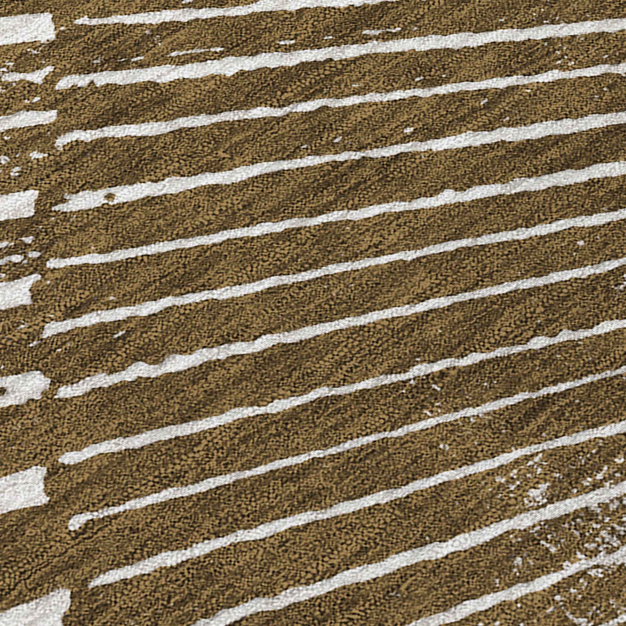 10' X 14' Chocolate Abstract Washable Non Skid Indoor Outdoor Area Rug