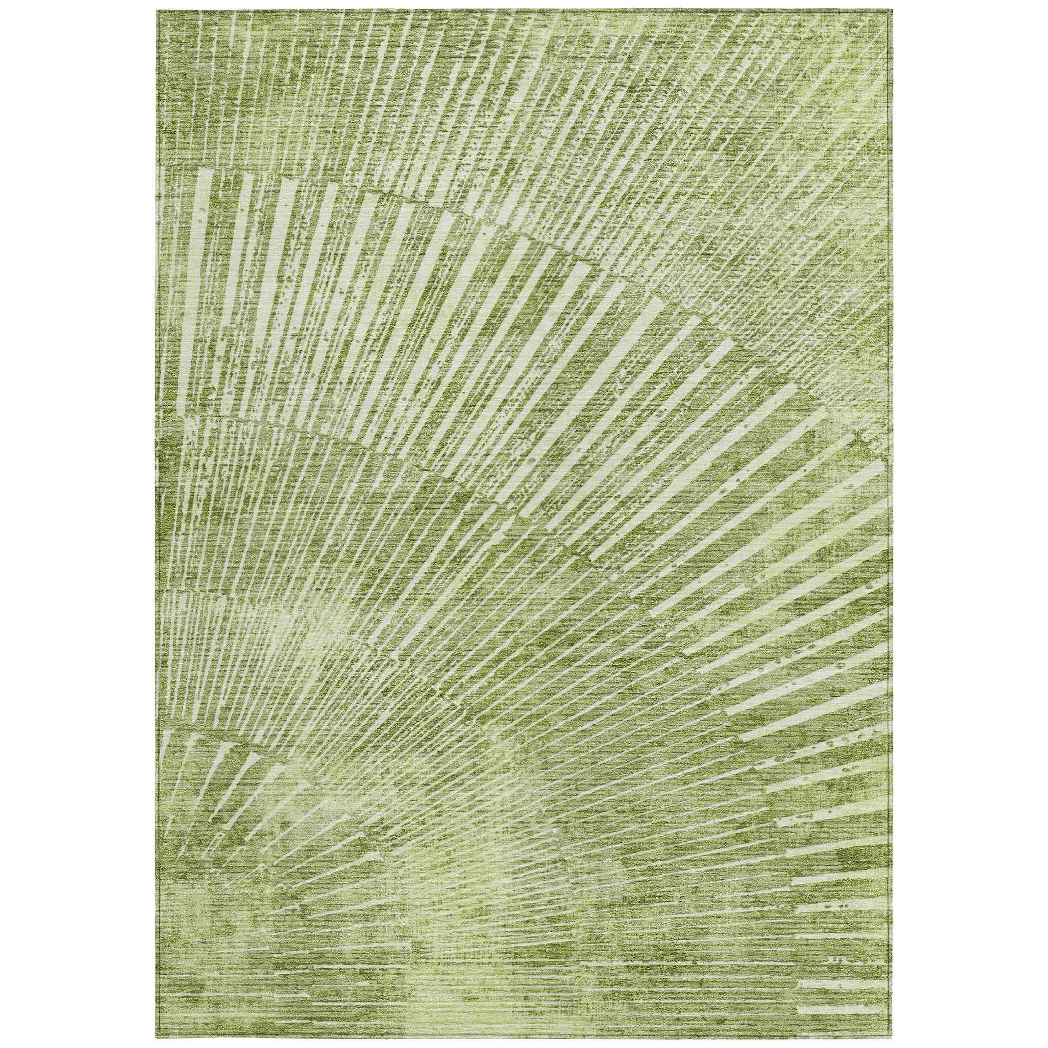 9' X 12' Sage Abstract Washable Non Skid Indoor Outdoor Area Rug