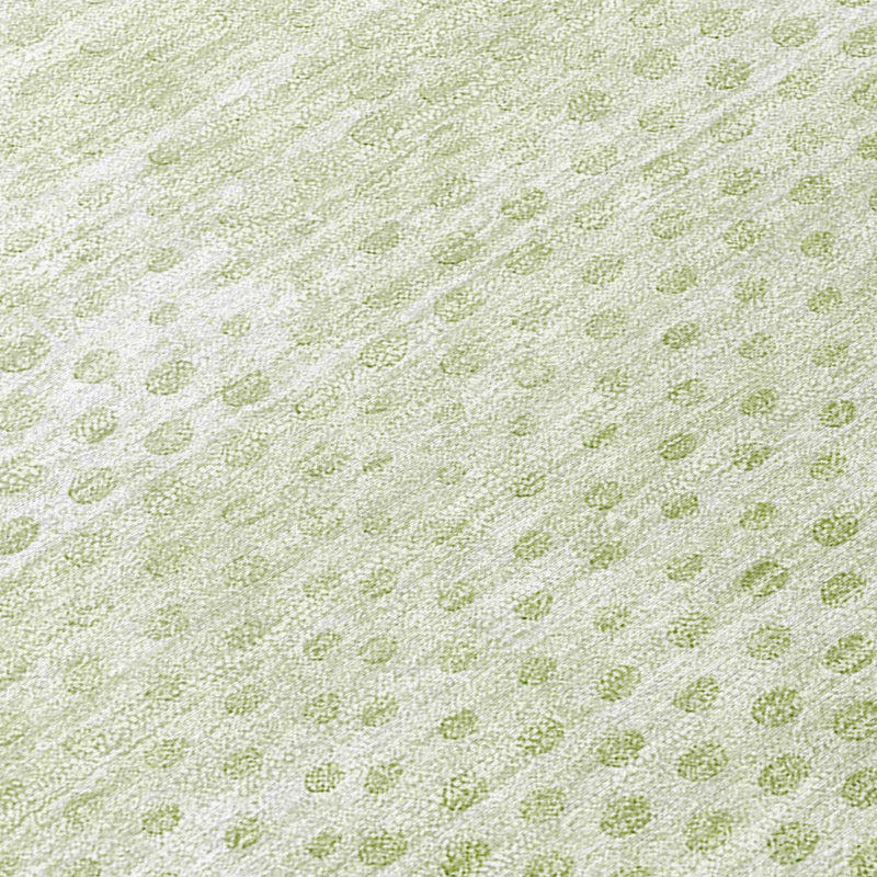 9' X 12' Mint Green Geometric Washable Non Skid Indoor Outdoor Area Rug
