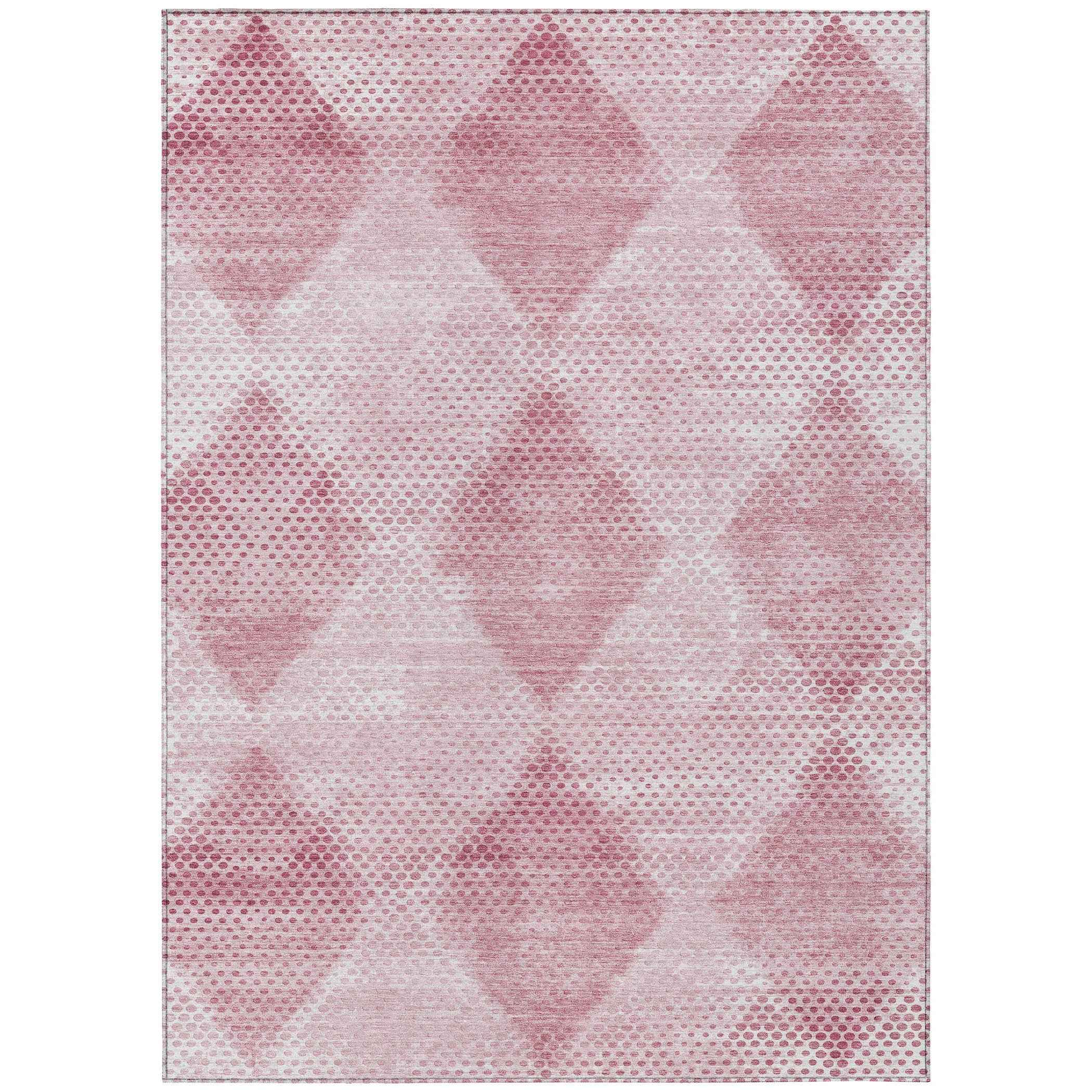 3' X 5' Merlot Geometric Washable Non Skid Indoor Outdoor Area Rug