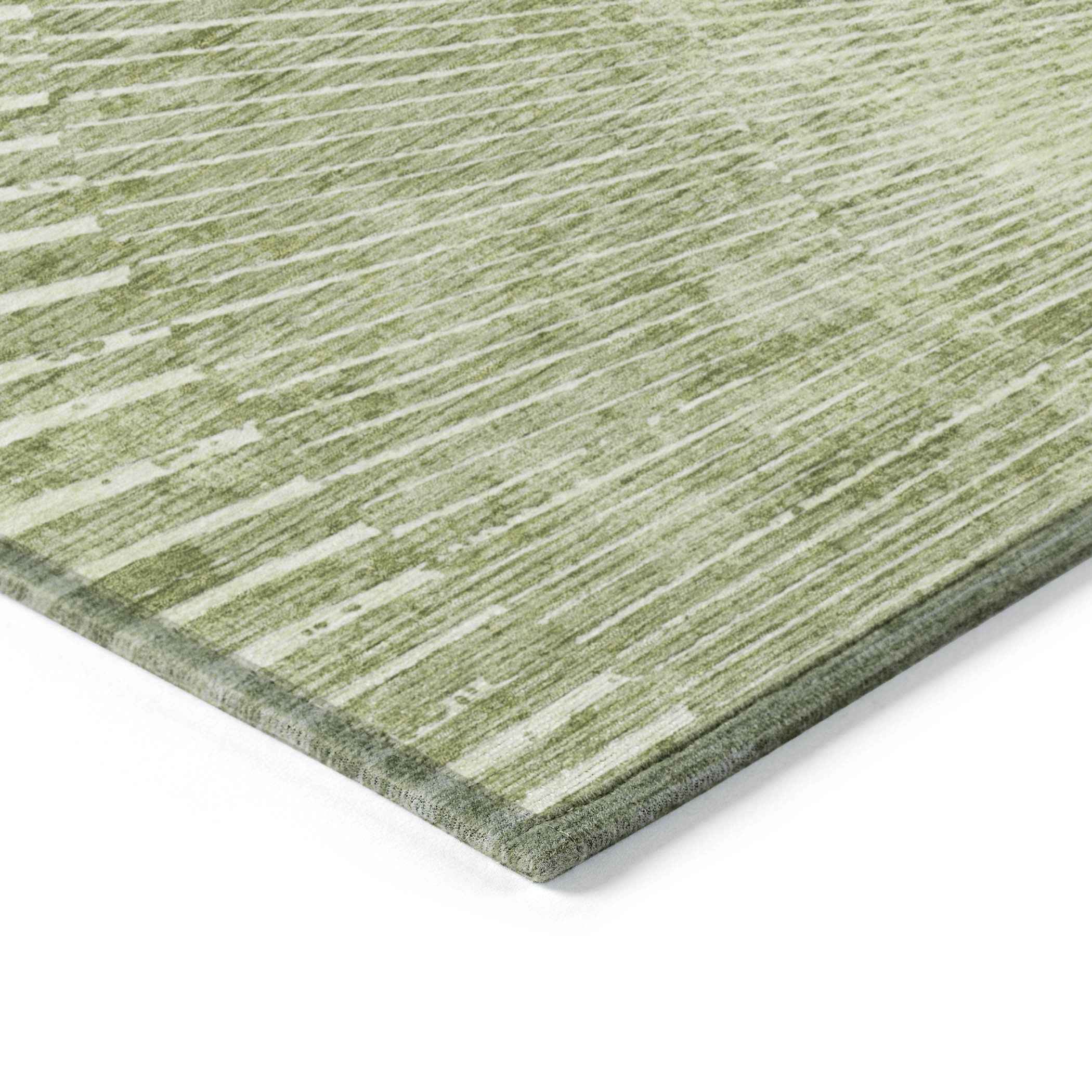 10' X 14' Sage Abstract Washable Non Skid Indoor Outdoor Area Rug