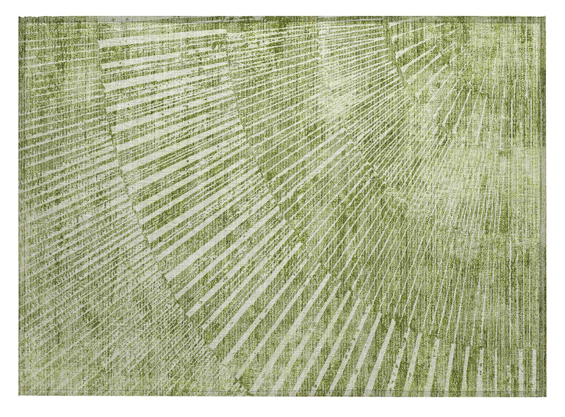 2' X 3' Sage Abstract Washable Non Skid Indoor Outdoor Area Rug