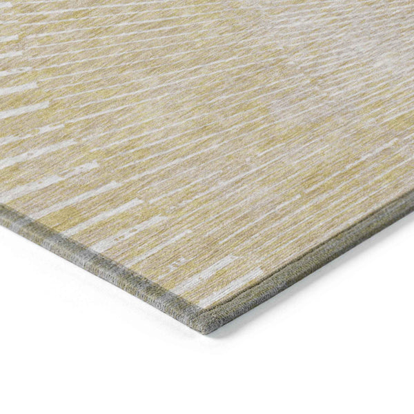 8' X 10' Wheat Abstract Washable Non Skid Indoor Outdoor Area Rug