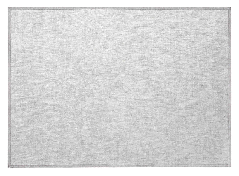 2' X 3' Ivory Floral Washable Non Skid Indoor Outdoor Area Rug
