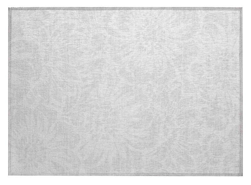 2' X 3' Ivory Floral Washable Non Skid Indoor Outdoor Area Rug