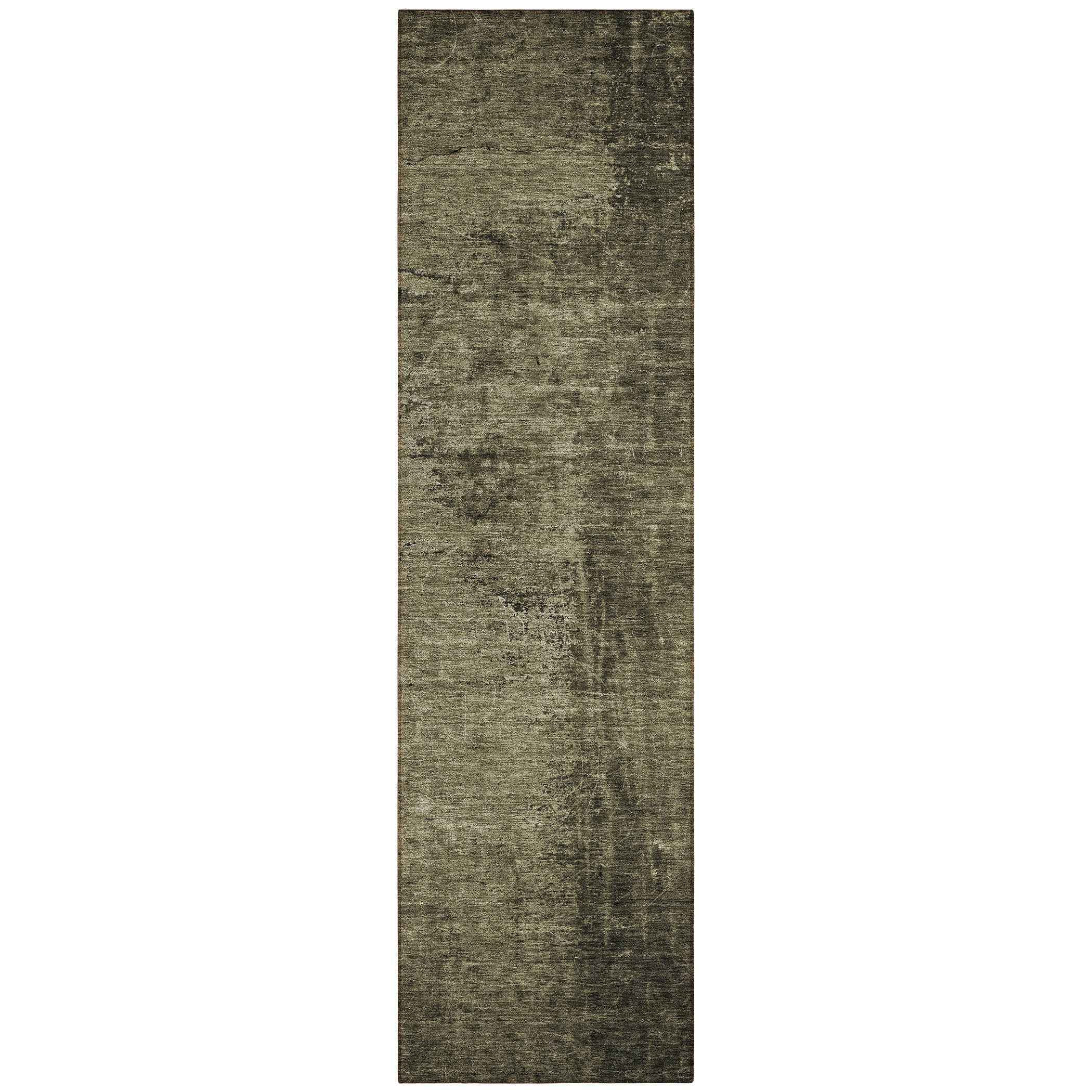 8' Runner Gray Abstract Washable Non Skid Indoor Outdoor Runner Rug