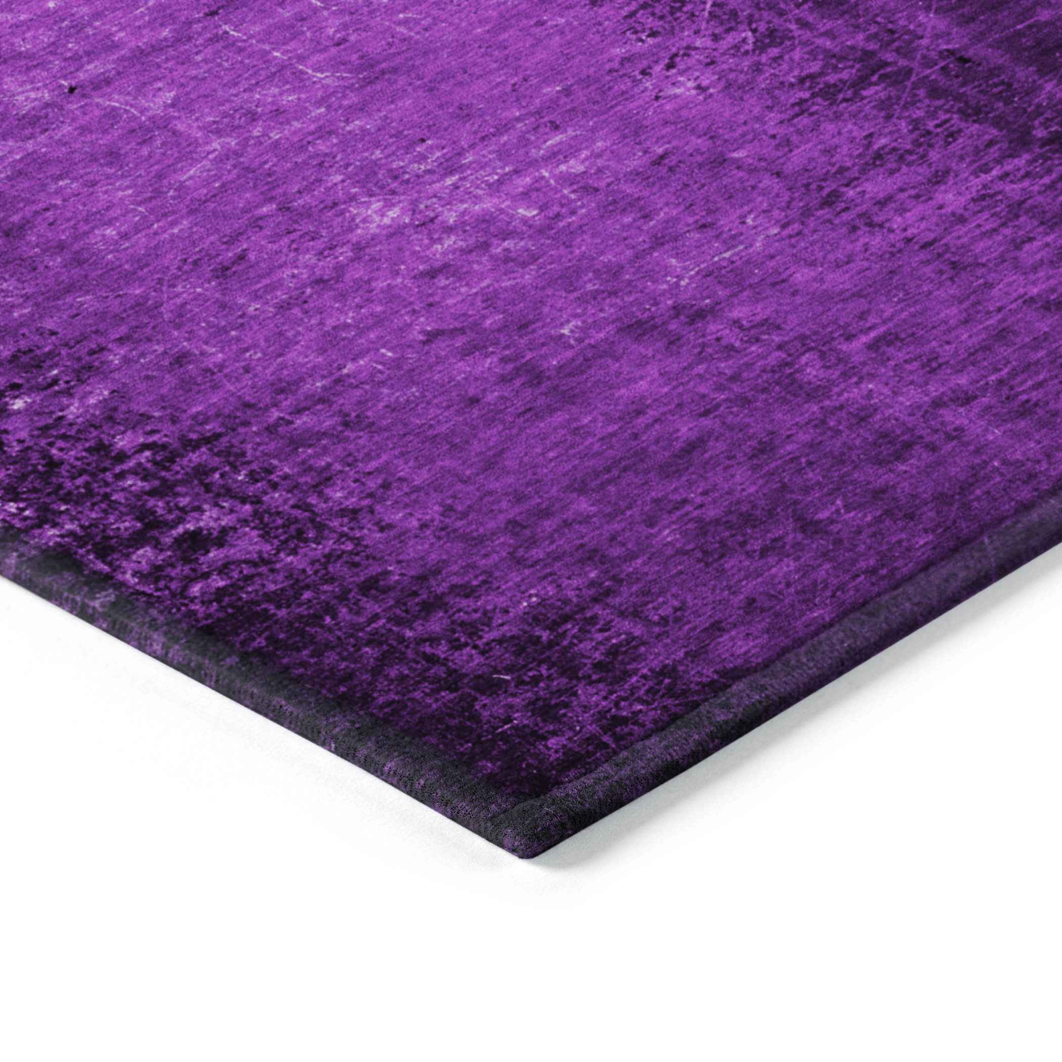 5' X 8' Purple Abstract Washable Non Skid Indoor Outdoor Area Rug