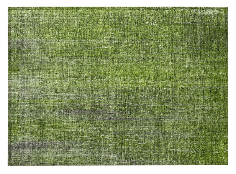 2' X 3' Green Striped Washable Non Skid Indoor Outdoor Area Rug