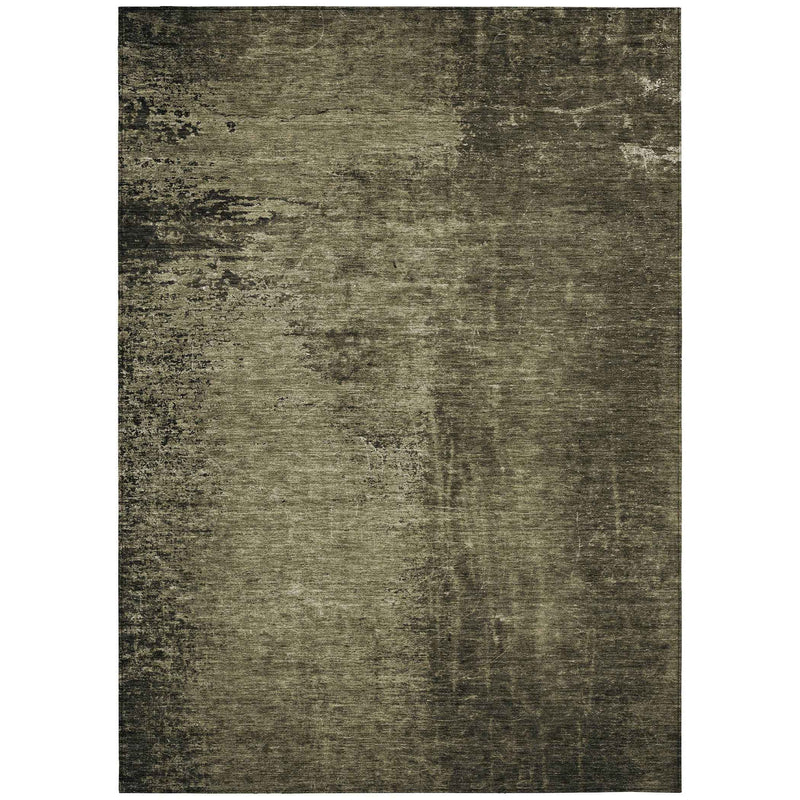 9' X 12' Gray Abstract Washable Non Skid Indoor Outdoor Area Rug