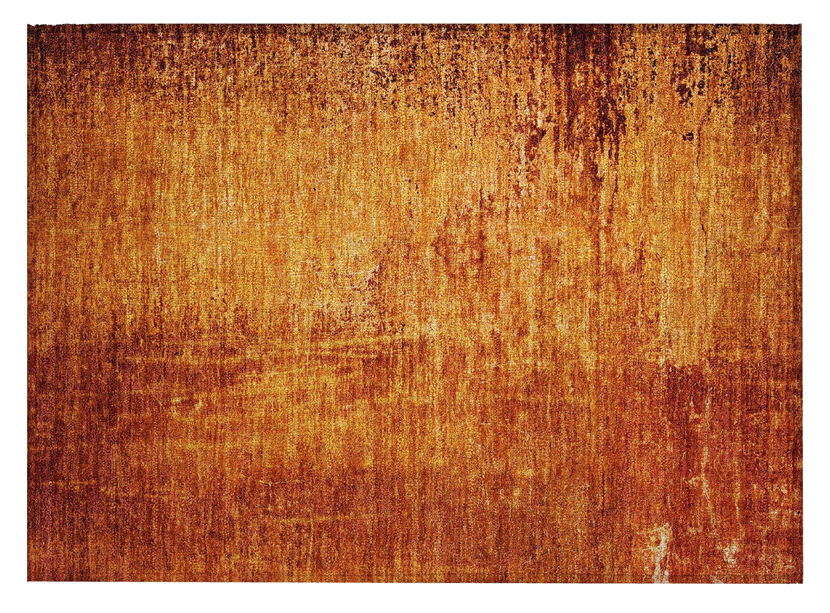 2' X 3' Orange Abstract Washable Non Skid Indoor Outdoor Area Rug