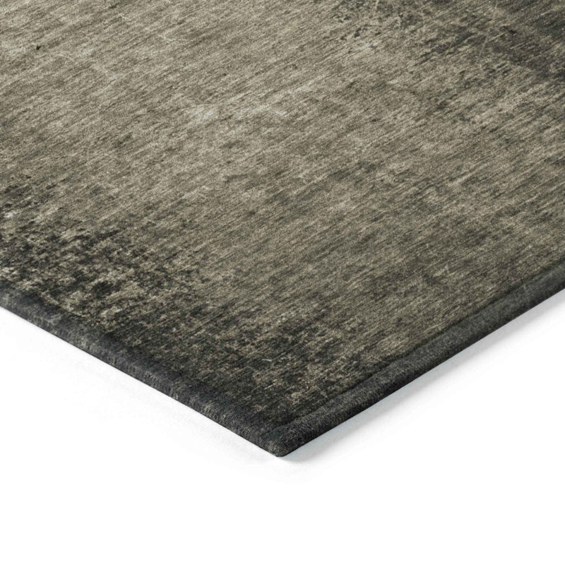 2' X 3' Gray Abstract Washable Non Skid Indoor Outdoor Area Rug