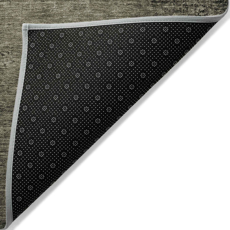 2' X 3' Gray Abstract Washable Non Skid Indoor Outdoor Area Rug