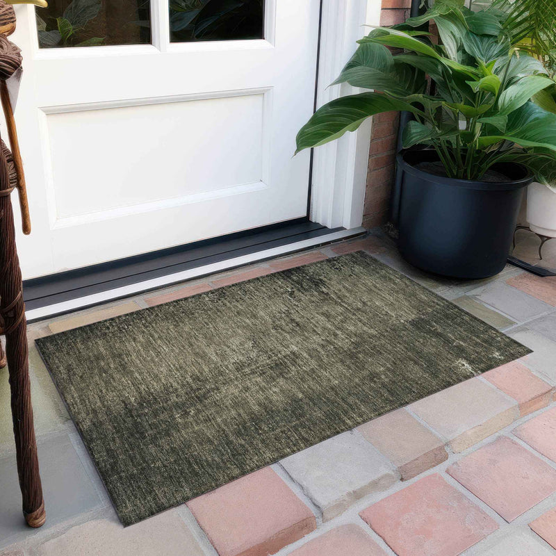 2' X 3' Gray Abstract Washable Non Skid Indoor Outdoor Area Rug