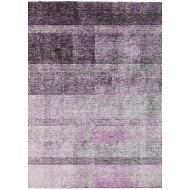 8' X 10' Purple Ombre Washable Non Skid Indoor Outdoor Area Rug - GreatEagleInc