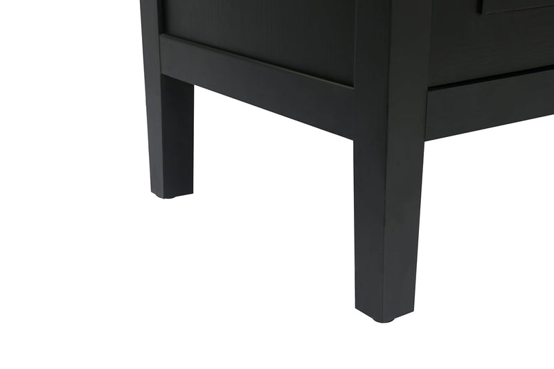 60" Black Distressed Sideboard with Four Doors - Kitchen & Dining