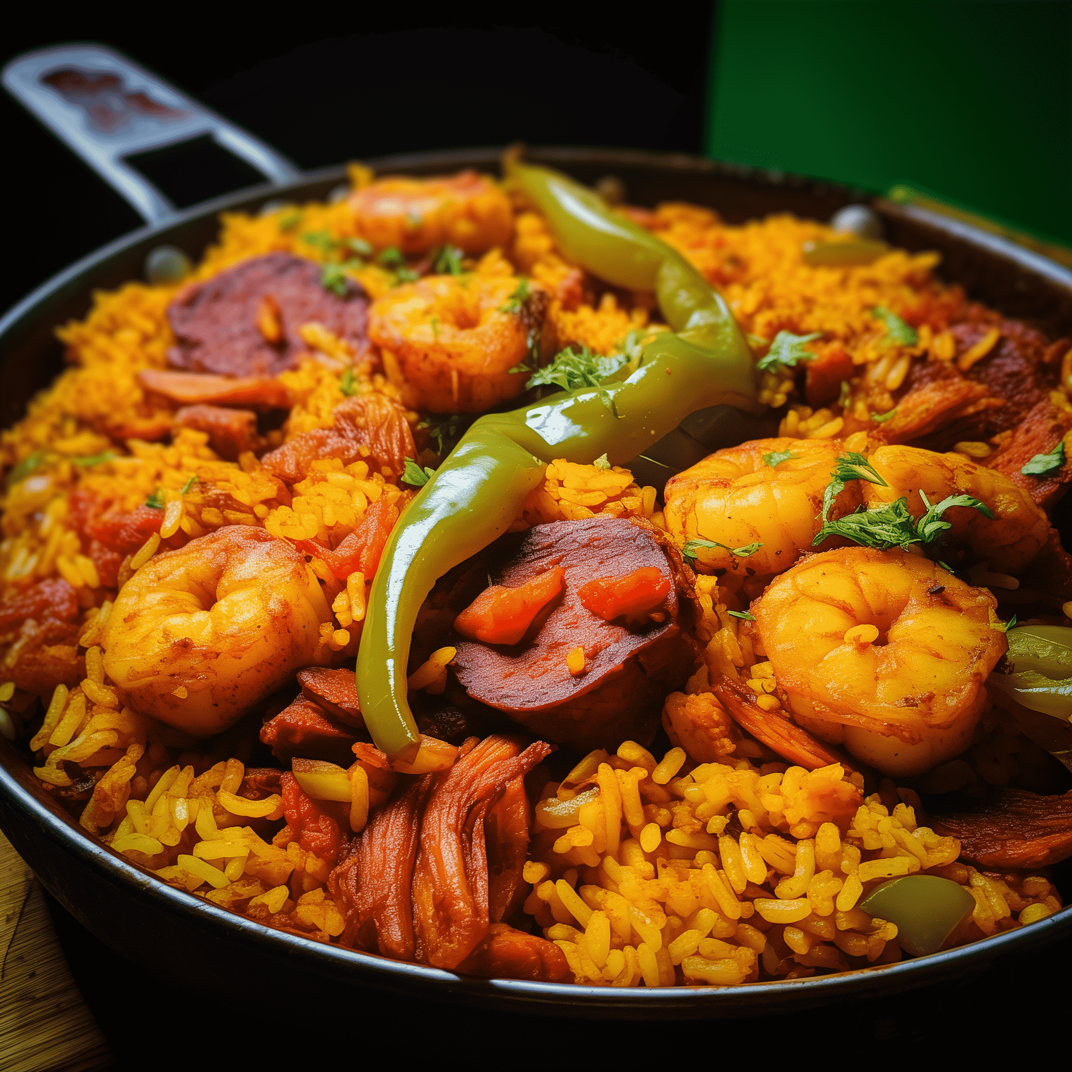 Dried sofrito seasoning meal: yellow rice with sausage, shrimp, peppers, and herbs
