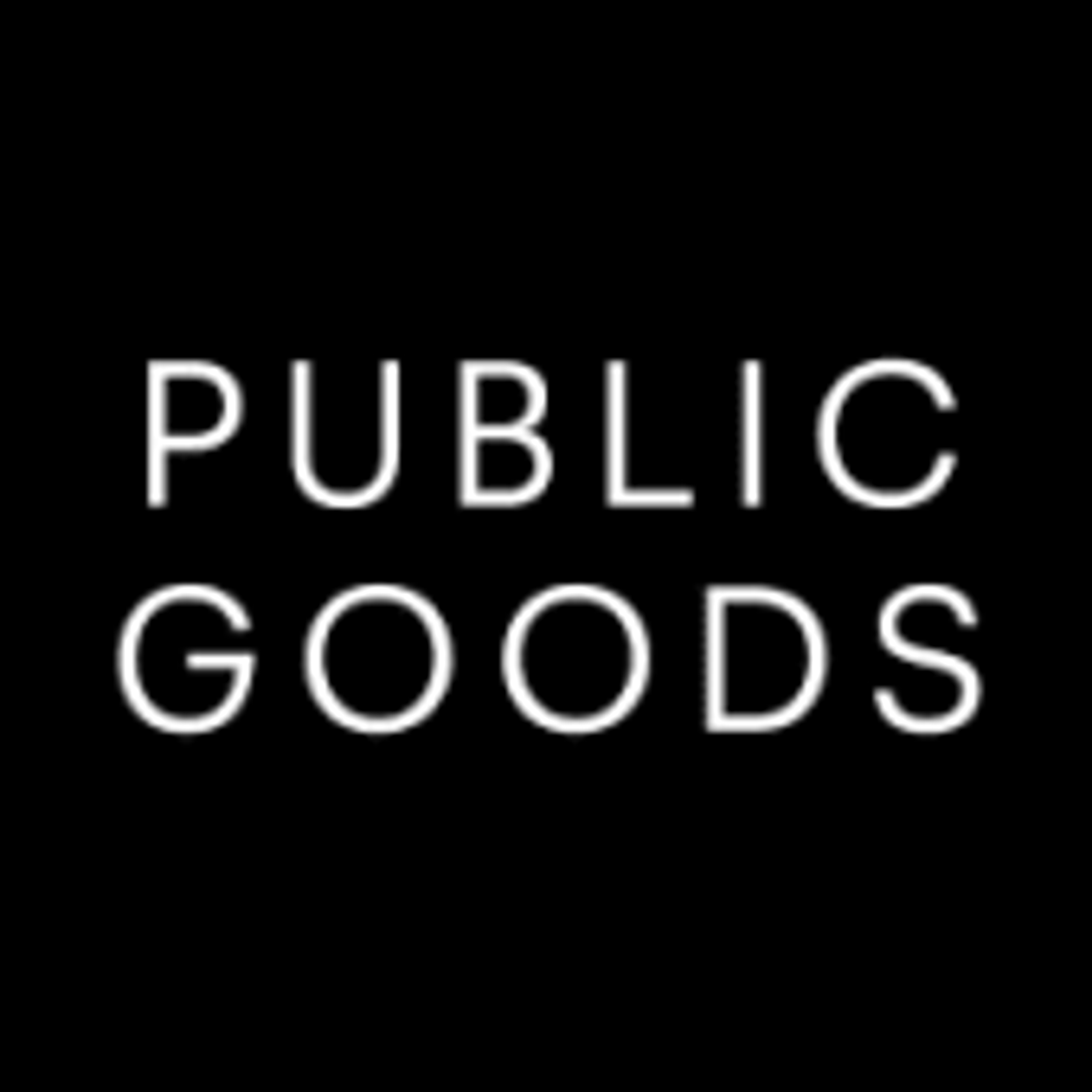 Public Goods logo text