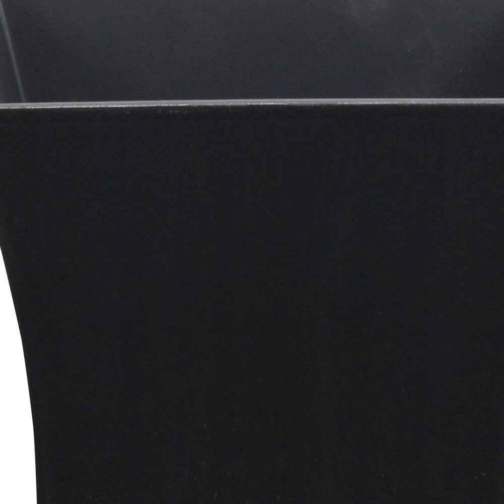 7" Black Recycled Plastic Indoor Outdoor Square Pot Planter Default Title