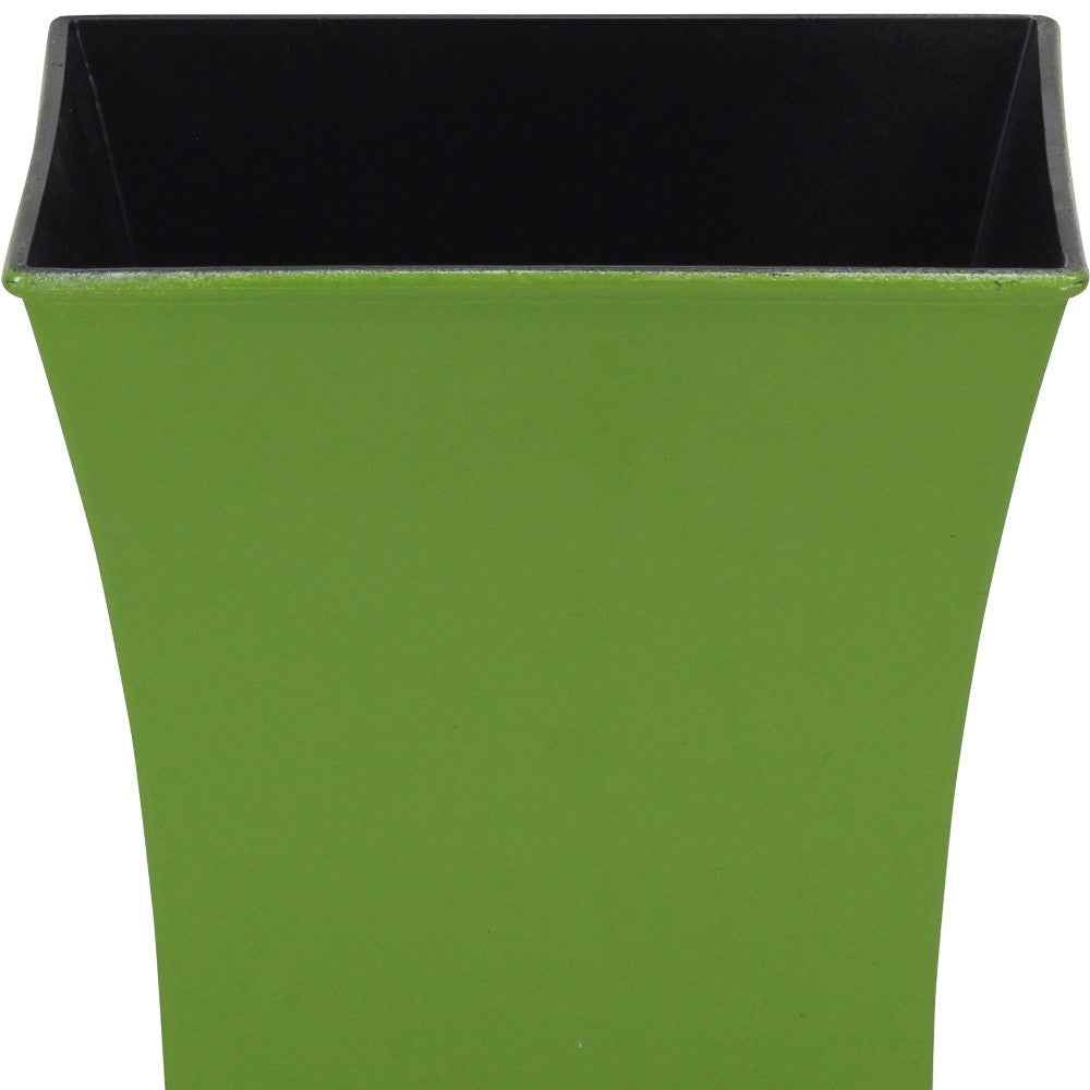 7" Lime Green Recycled Plastic Indoor Outdoor Square Pot Planter