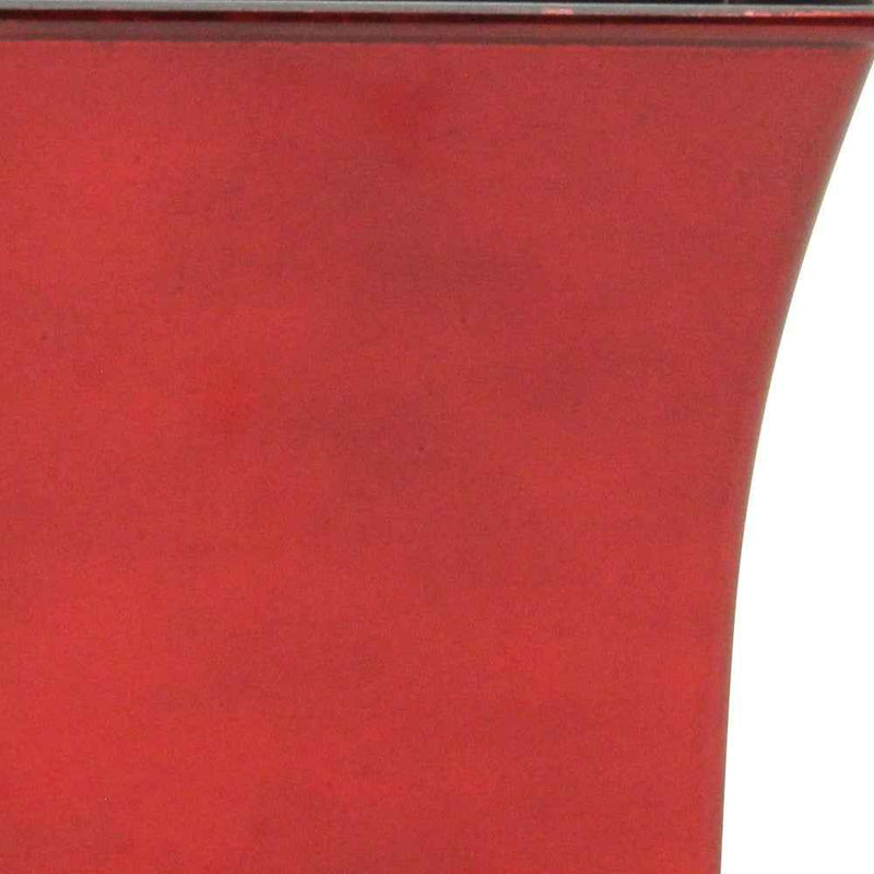 7" Red Recycled Plastic Indoor Outdoor Square Pot Planter