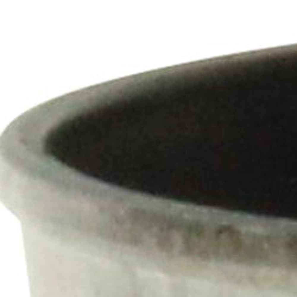 6" Gray Recycled Plastic Indoor Outdoor Round Pot Planter