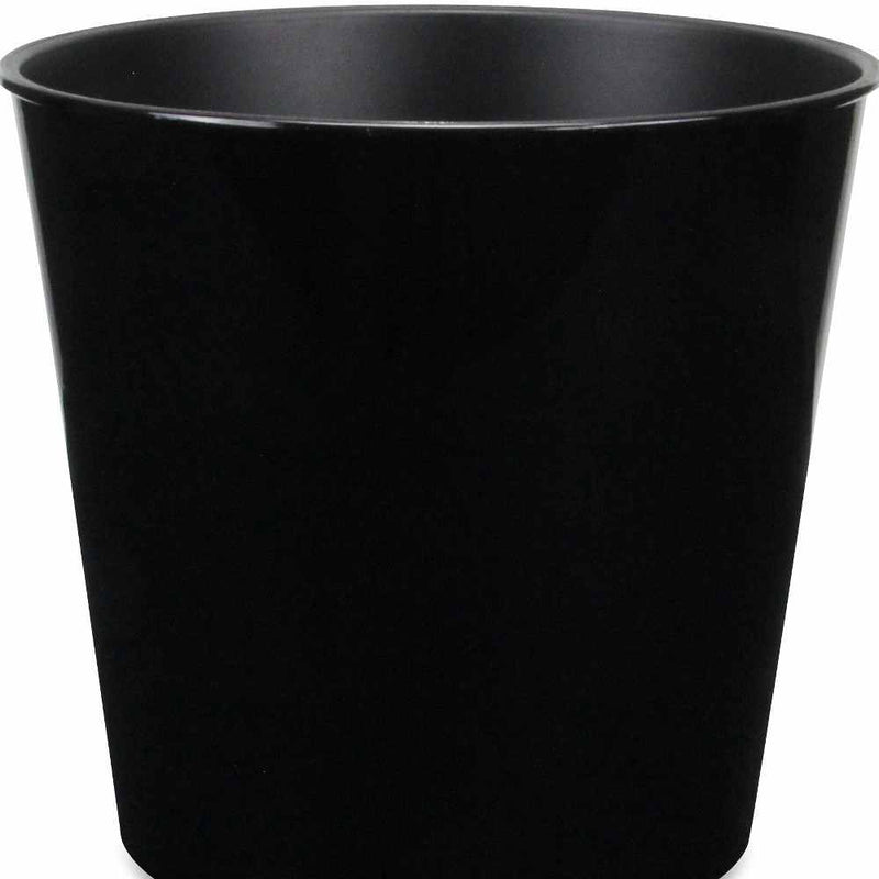 11" Black Recycled Plastic Indoor Outdoor Round Pot Planter - Sports & Outdoor