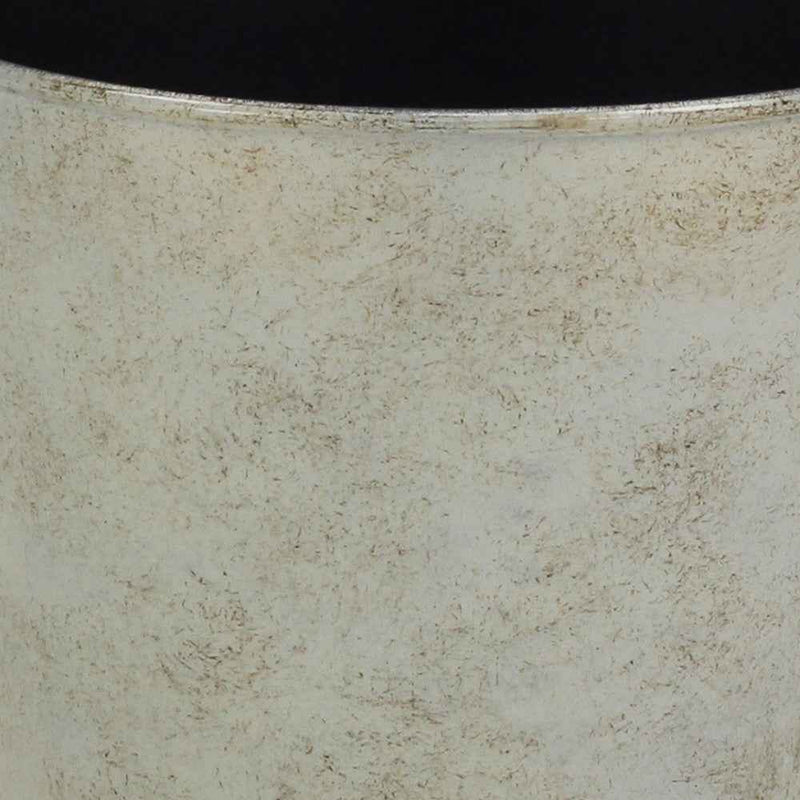 7" Silver Recycled Plastic Indoor Outdoor Round Pot Planter