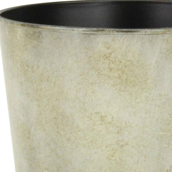 7" Gray Recycled Plastic Indoor Outdoor Round Pot Planter Default Title
