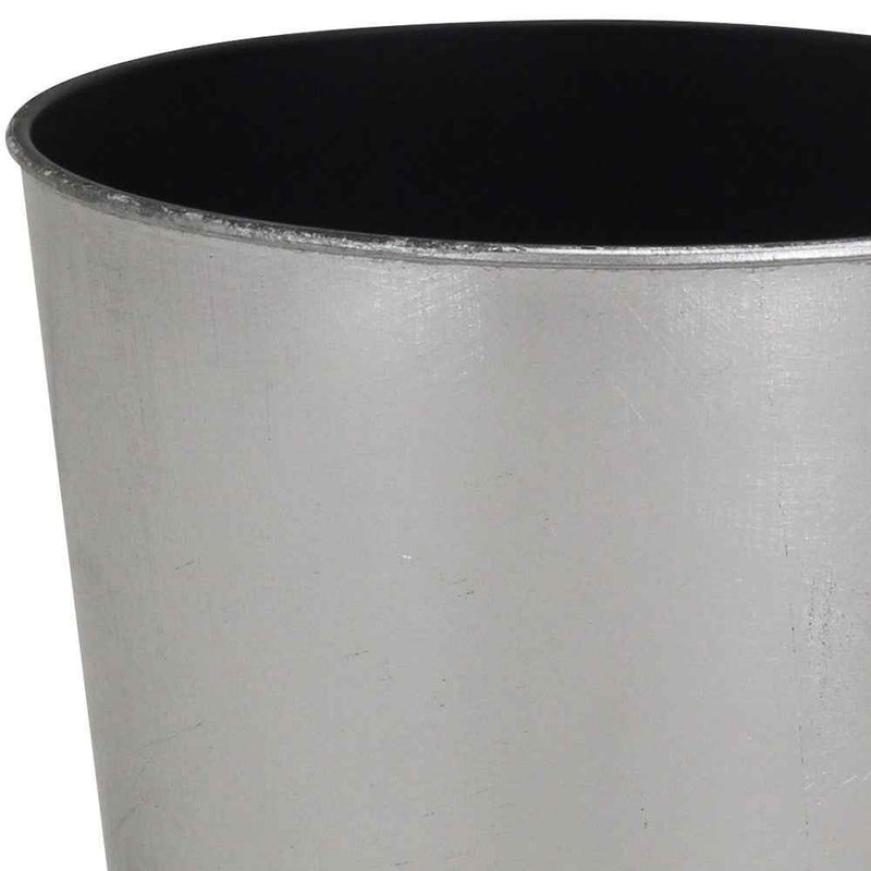 7" Silver Recycled Plastic Indoor Outdoor Round Pot Planter