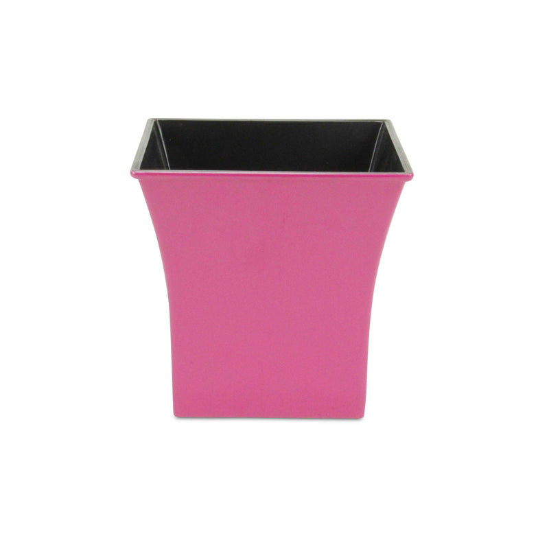 7" Hot Pink Recycled Plastic Indoor Outdoor Square Pot Planter