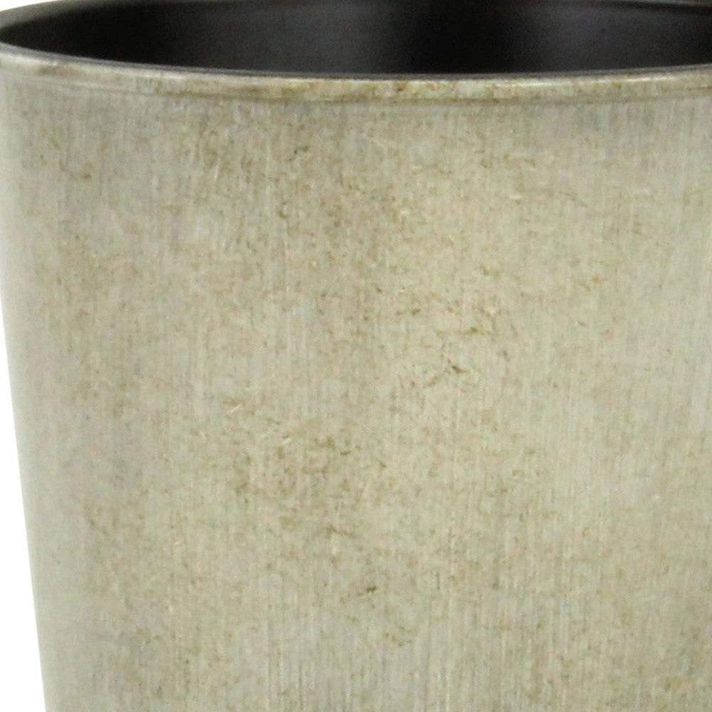 5" Gray Recycled Plastic Indoor Outdoor Round Pot Planter - Sports & Outdoor