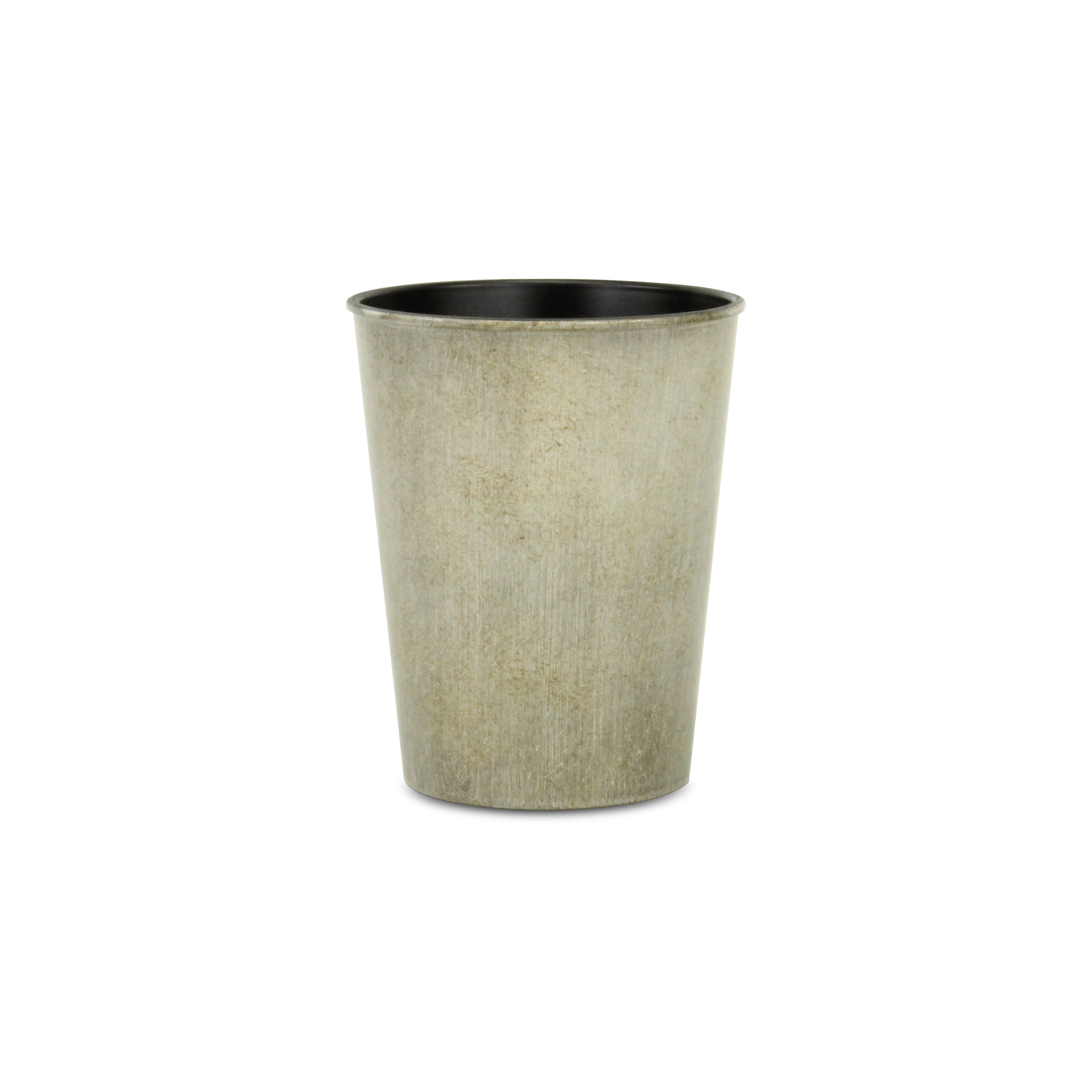 5" Gray Recycled Plastic Indoor Outdoor Round Pot Planter - Sports & Outdoor