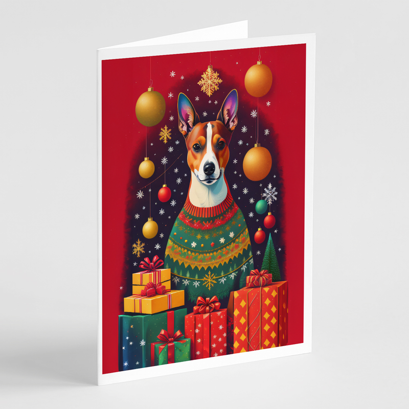 Basenji Holiday Christmas Greeting Cards Pack of 8 Caroline's Treasures
