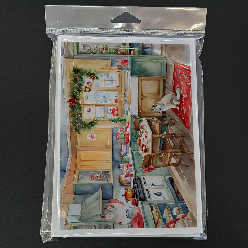 Alaskan Klee Kai Christmas Cookies Greeting Cards Pack of 8 Caroline's Treasures