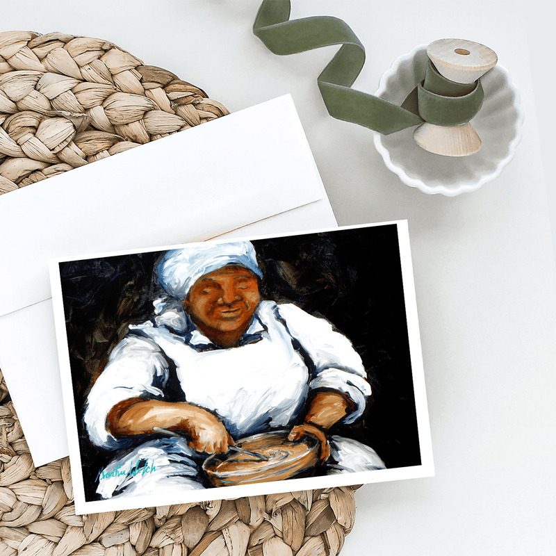 Greeting card pack with illustrated chef and several blank cards and envelopes
