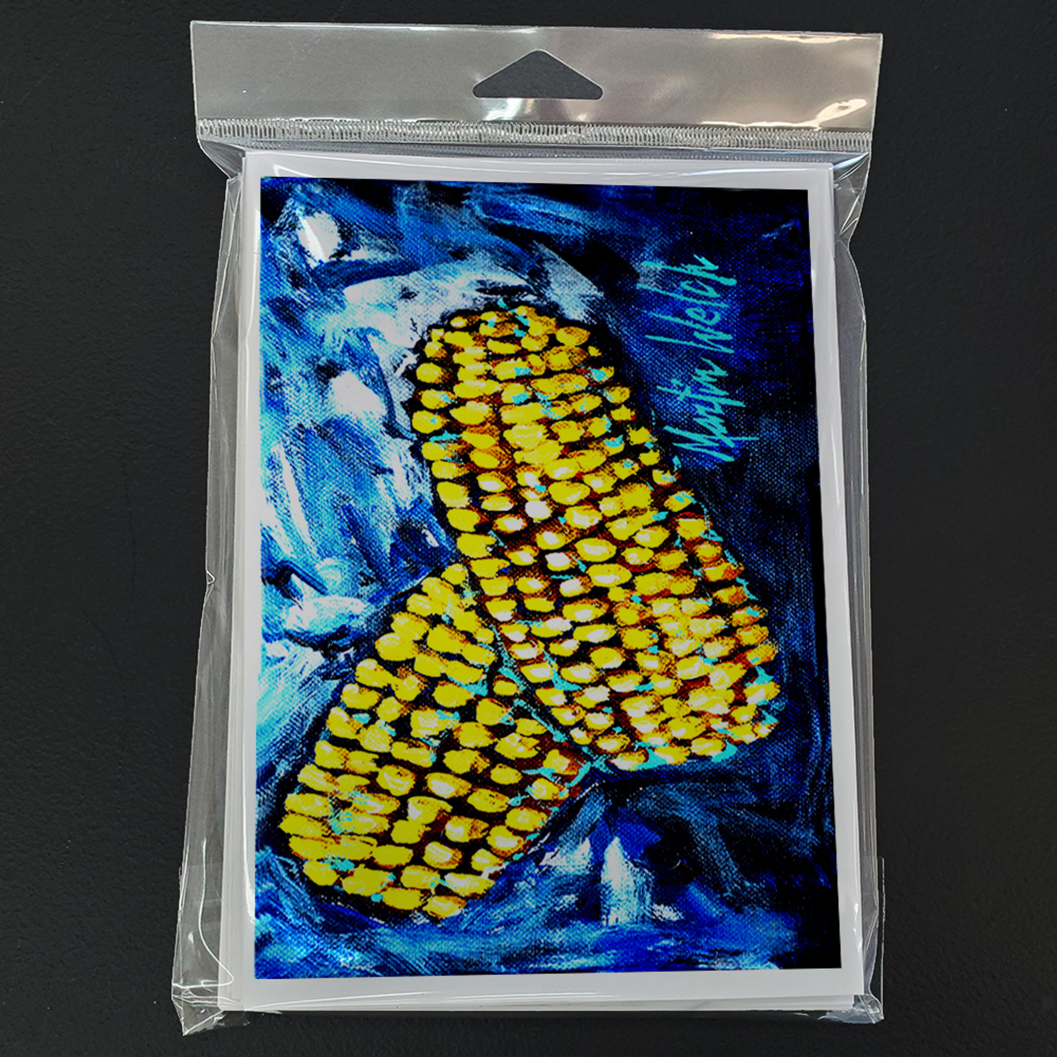 Two Corn Please Greeting Cards Pack of 8 Caroline's Treasures