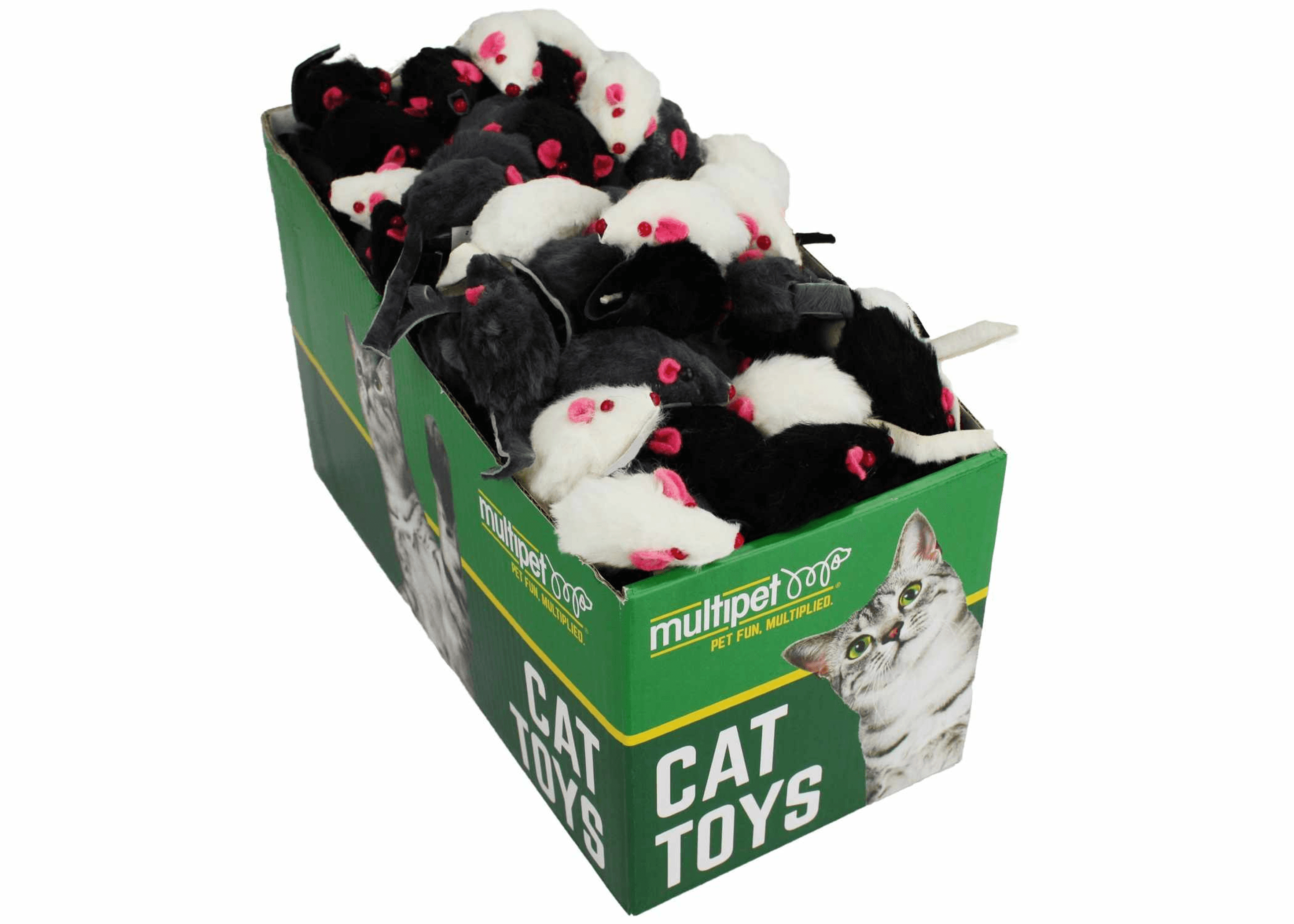 Small plush bear dog toy with black and cream fur, pink paw pads, and stitched face