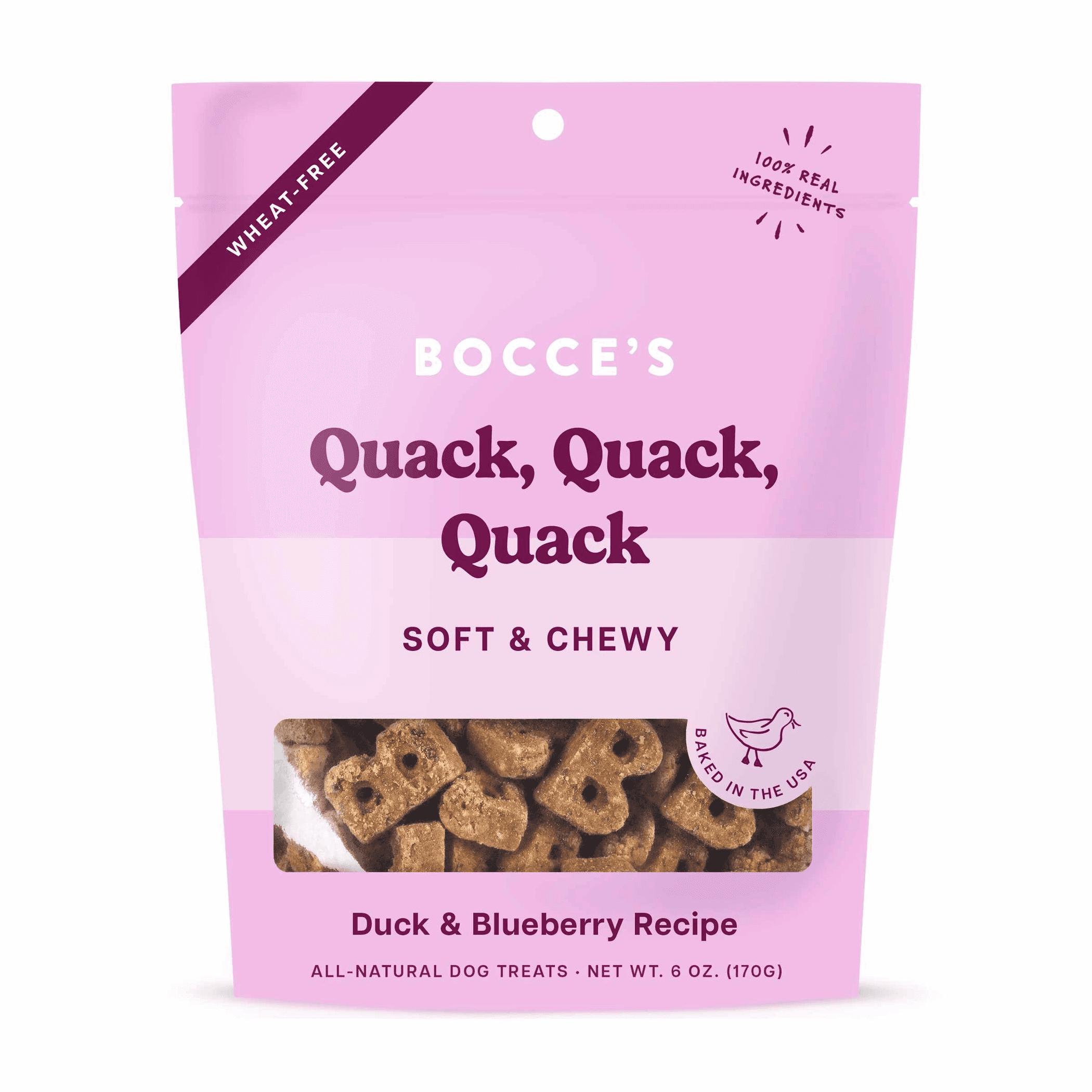 Bocce's Bakery Quack Quack Quack Soft & Chewy Dog Treats 6oz - 1 - Treats