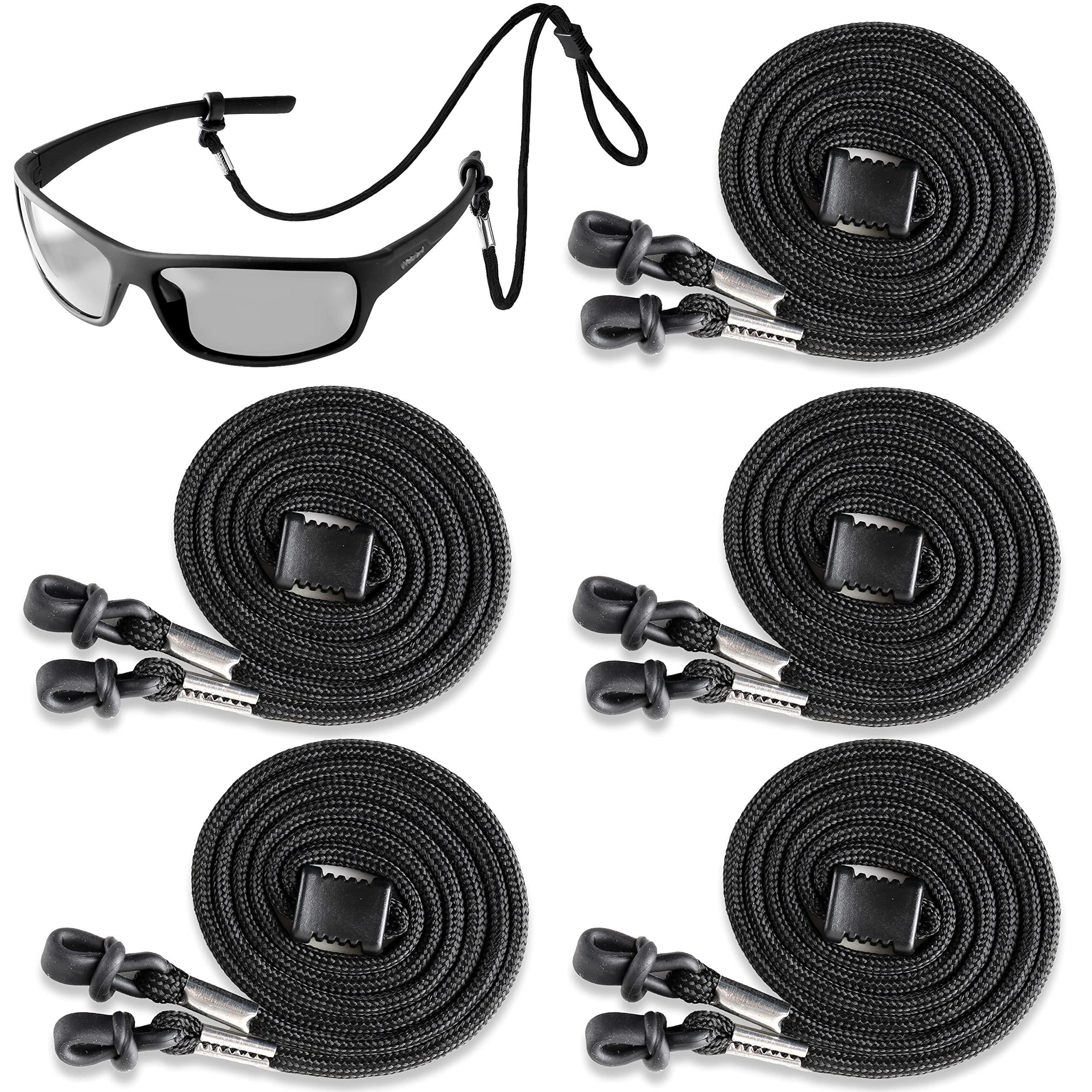 SIGONNA Eyeglasses String Holder Strap Cord   Eyeglass Chain for Men Women   Glasses Lanyard Holders Around Neck   Sports Eye Glass Straps Sunglass Retainer   5 Cords Black - GreatEagleInc