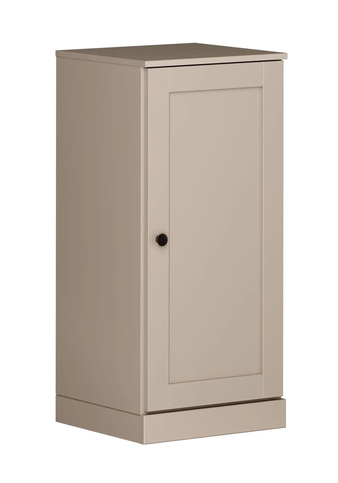 17" Beige Solid Wood Free Standing Single Door Linen Cabinet Homeroots Organization